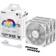 Ventilator za ohišje ASUS TUF Gaming TR120 ARGB, 3x 120mm PWM, bel
