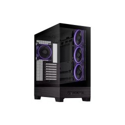 Ohišje ASUS A31 PLUS ATX, kaljeno steklo, 4x120mm ventilatorji, črno