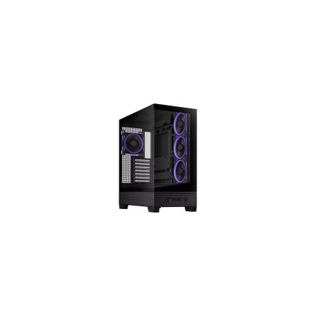 Ohišje ASUS A31 PLUS ATX, kaljeno steklo, 4x120mm ventilatorji, črno