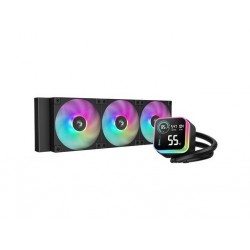 Vodno hlajenje AIO DeepCool LQ360, 360mm, LCD, črn