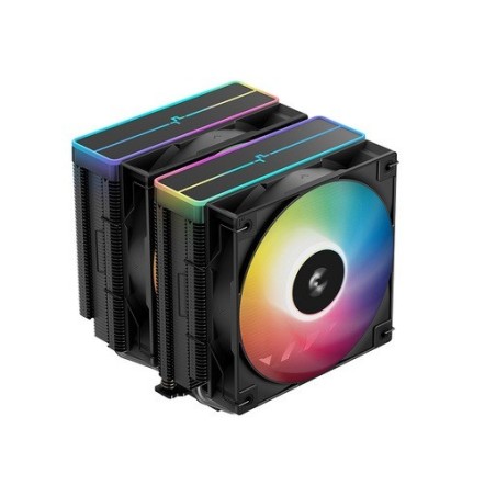Hladilnik DeepCool AG620 BK ARGB V2, 2x120mm, črn