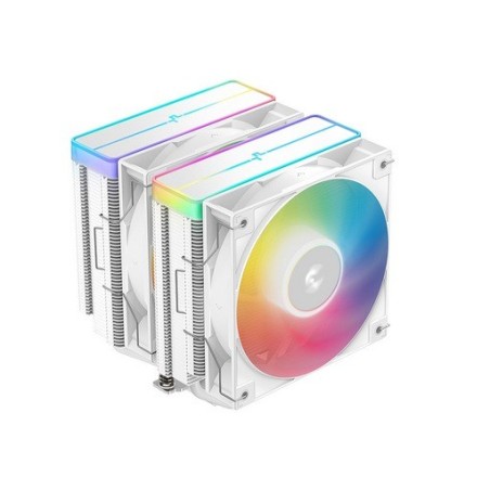 Hladilnik DeepCool AG620 WH ARGB V2, 2x120mm, bel