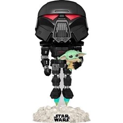 Figura FUNKO POP STAR WARS: THE MANDALORIAN DARK TROOPER WITH GROGU