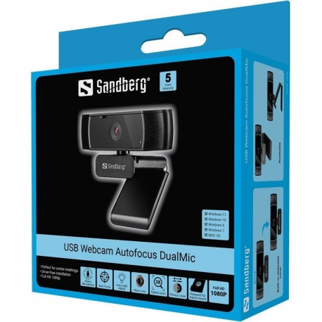Spletna kamera Sandberg USB USB Webcam Autofocus DualMic