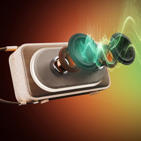 Prenosni zvočnik House of Marley Roots Solar, bež