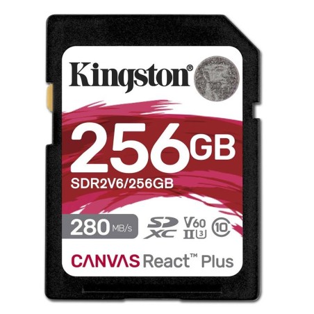 Spominska kartica KINGSTON Canvas React Plus SD, 256GB