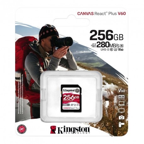 Spominska kartica KINGSTON Canvas React Plus SD, 256GB