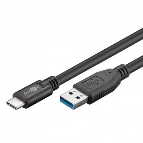Napajalni podatkovni kabel GOOBAY USB-C na USB-A 3.0 1m