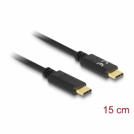Kabel Delock USB C-C, 15cm, črn, 8519384