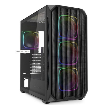 Ohišje SHARKOON AK5M RGB, midiATX, črno