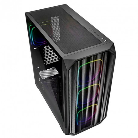 Ohišje SHARKOON AK5M RGB, midiATX, črno