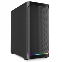 Ohišje SHARKOON AK4 RGB Strip, midiATX, črno