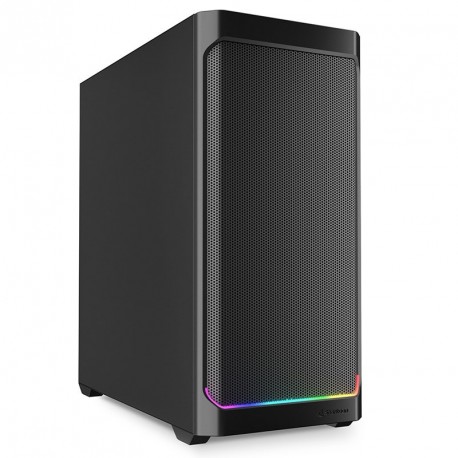 Ohišje SHARKOON AK4 RGB Strip, midiATX, črno
