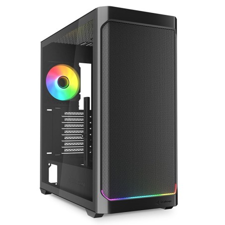 Ohišje SHARKOON AK4W RGB Strip, midiATX, črno