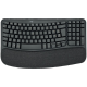 Tipkovnica USB LOGITECH Wave, brezžična, grafitna