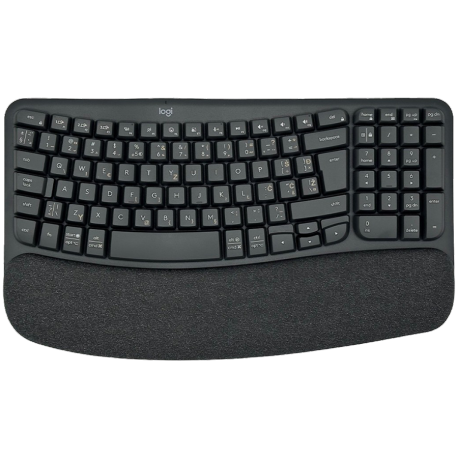 Tipkovnica USB LOGITECH Wave, brezžična, grafitna