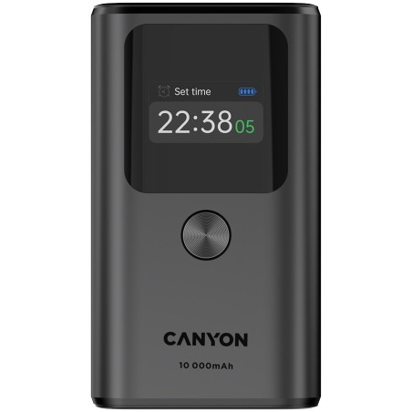 Prenosna baterija Powerbank CANYON OnPower 130 TFT, 10000 mAh, siva