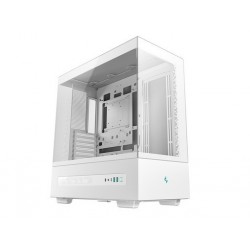 Ohišje DeepCool CH690 DIGITAL, ATX, Midi-Tower, LCD, steklo, belo