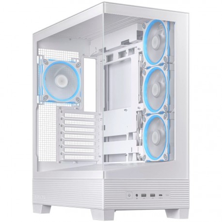 Ohišje ASUS A31 PLUS ATX, steklo, 4x 120mm ventilatorji, belo