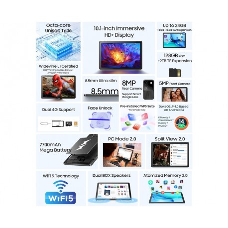 Tablični računalnik Blackview TAB 60 PRO, 4G, 128GB, siv