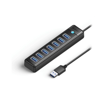 USB Hub ORICO PW7U-U3, USB 3.0, 1m, črn