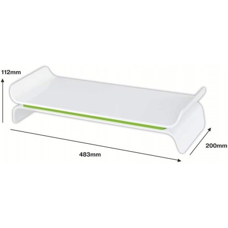 Podstavek za monitor leitz ergo wow, zelen, 65040054