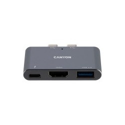 Hub CANYON DS-1, 3in1, Thunderbolt 3, siv