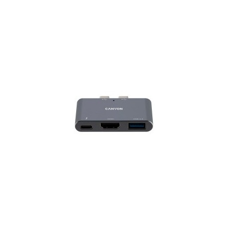 Hub CANYON DS-1, 3in1, Thunderbolt 3, siv