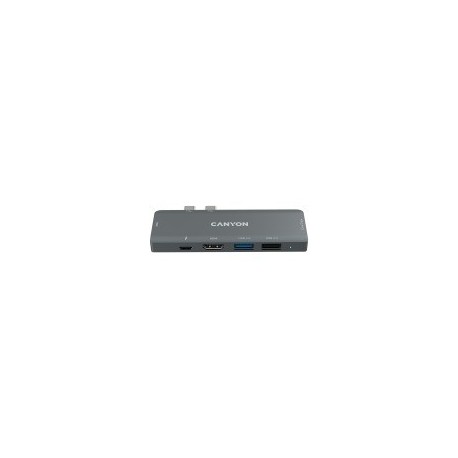 Hub CANYON DS-5, 7in1, Thunderbolt 3, siv