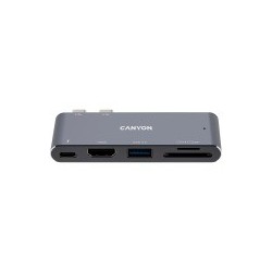 Hub CANYON DS-5, 5in1, Thunderbolt 3, siv