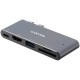 Hub CANYON DS-5, 5in1, Thunderbolt 3, siv