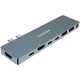 Hub CANYON DS-8, 8in1, Thunderbolt 3, siv