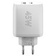 Polnilec Goobay USB-C PD GaN Dual Fast 45W, bel