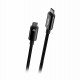 Kabel Baseus 240W USB C-C, 3m, Tungsten Gold pleten, črn, CAWJ040101