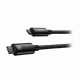 Kabel Baseus 240W USB C-C, 3m, Tungsten Gold pleten, črn, CAWJ040101