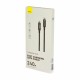 Kabel Baseus 240W USB C-C, 3m, Tungsten Gold pleten, črn, CAWJ040101