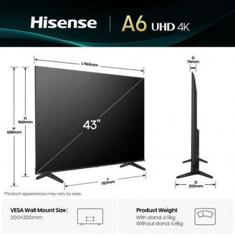 Televizor HiSense 43A6Q