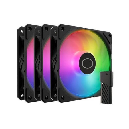 Ventilator Cooler Master SickleFlow Edge ARGB PWM 120mm, komplet 3, črn