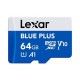 Spominska kartica Lexar BLUE PLUS, Micro SDXC, 64GB