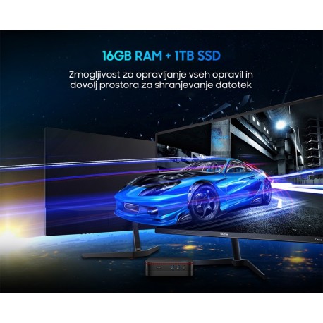 Računalnik Nettop Blackview MP60 Intel N150, 16GB, 1TB, W11P