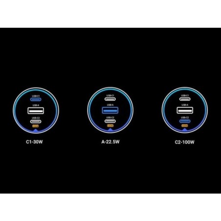 Avtomobilski polnilec Ugreen USB-A/C, 130W, 35025