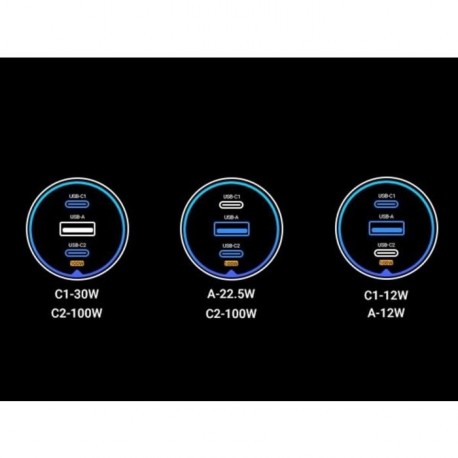 Avtomobilski polnilec Ugreen USB-A/C, 130W, 35025