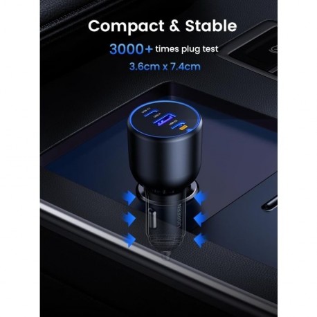 Avtomobilski polnilec Ugreen USB-A/C, 130W, 90413