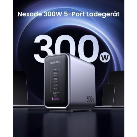 Polnilec Ugreen Nexode 300W GaN II 5-portni USB - box