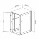 Samostoječi kabinet Triton kabinet 37U 1750, 600x900, siv