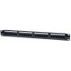Patch panel INTELLINET 1U, 24-port, UTP Cat5e, črn