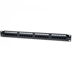 Patch panel INTELLINET 1U, 24-port, UTP Cat6, črn