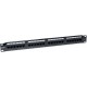 Patch panel INTELLINET 1U, 24-port, UTP Cat6, črn