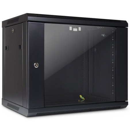 Zidna komunikacijska omara INTER-TECH SMA-6409 19", 9U, 600x450, črna