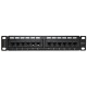 Patch panel INTELLINET 1U, 12-port, UTP Cat6, črn